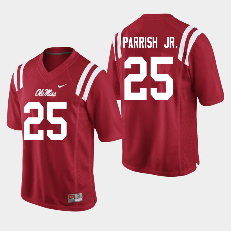 Henry Parrish Jr. Ole Miss Rebels NCAA Men's Red #25 Stitched Limited College Football Jersey VMW6658AY